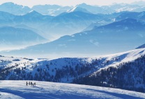Vorschau Blick vom Falkertspitz Bergstation auf das Skigebiet Bad Kleinkirchheim Sankt Oswald